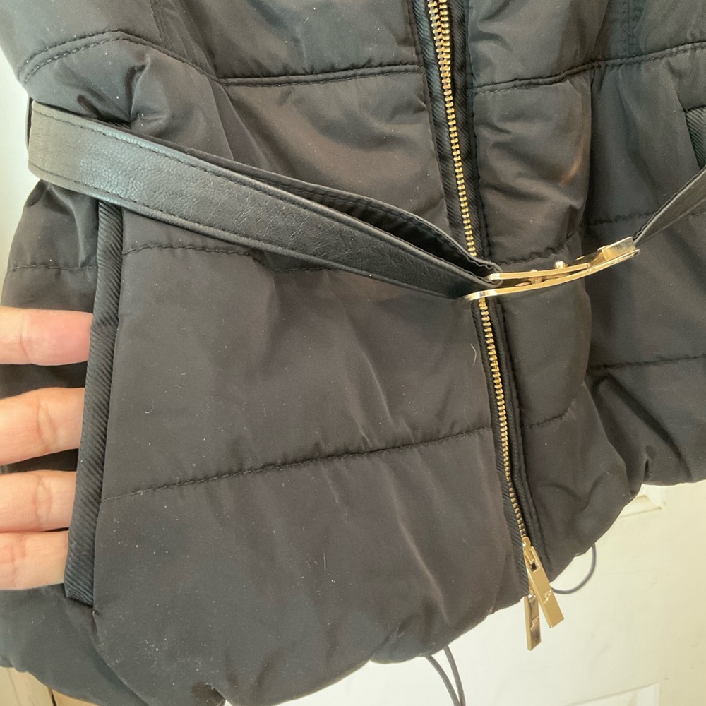 Gorski Apres-Ski Vest, hooded with detachable fox fur trim, NWOT, black, Size S - Picture 4 of 14